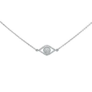 .11ct 14kt white gold diamond evil eye Hamsa penda